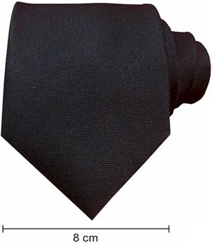 Plain Fishbone Ties - Black